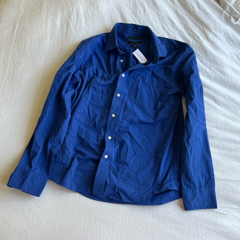 Banana Republic standard fit blue shirt NWT